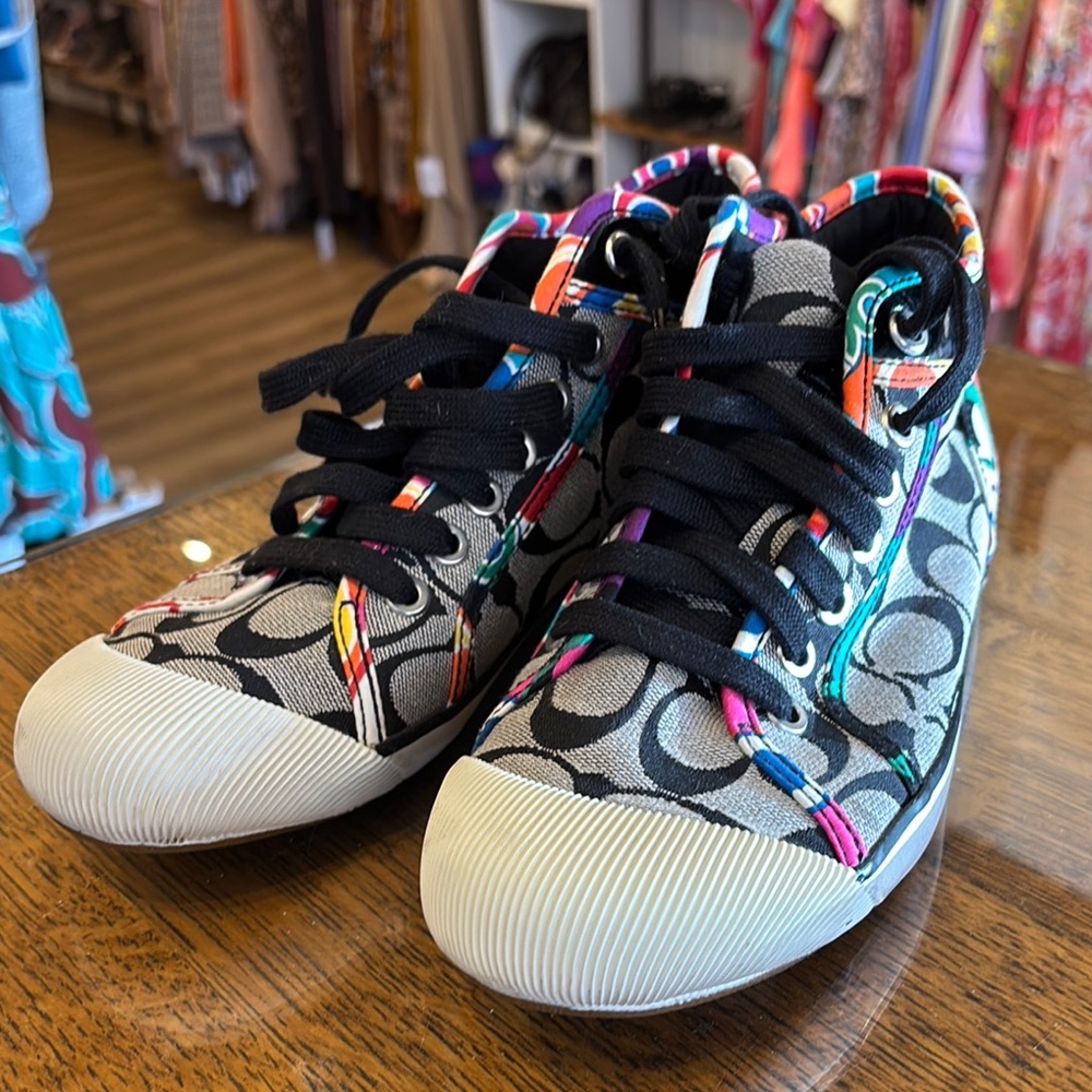 Colorful coach mid-rise  sneaker